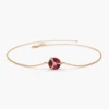 Ruby cluster bracelet with graceful marquise-shaped stone detail