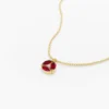 925 sterling silver necklace with premium CZ ruby stones