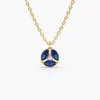 Gold-plated sterling silver necklace with clustered gemstone-inspired setting