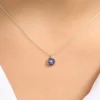 Sapphire cluster necklace with balanced stone arrangement and elegant silhouette