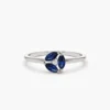 925 Sterling Silver Marquise Sapphire Cluster Ring - Image 3