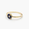 925 Sterling Silver Marquise Sapphire Cluster Ring - Image 4