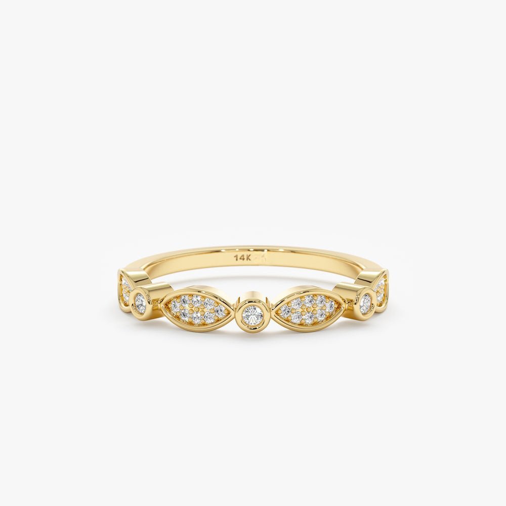 925 Sterling Silver Marquise Shape Diamond Ring