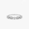 925 Sterling Silver Marquise Shape Diamond Ring - Image 2
