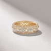925 Sterling Silver Micro Pave Diamond Eternity Wedding Band - Image 4