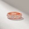 925 Sterling Silver Micro Pave Diamond Eternity Wedding Band - Image 5