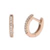 925 Sterling Silver Micro Pave Diamond Hoop Earring - Image 5