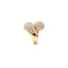 925 Sterling Silver Micro-Pave Diamond Twist Ring - Image 2