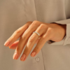 Sterling silver ring featuring micro pave Premium CZ diamonds
