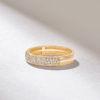 Minimal matching ring with delicate micro pave sparkle