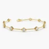 925 Sterling Silver Infinity Bracelet with bezel-set CZ stones