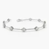 Bezel-set diamond-style bracelet in 925 sterling silver
