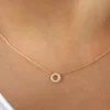 Sterling silver necklace with premium CZ stones in a prong setting