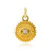 925 Sterling Silver Mini Diamond Evil Eye Charm