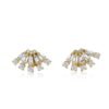 Mini diamond fan earrings in 925 sterling silver