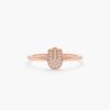 925 Sterling Silver Mini Diamond Hamsa Ring - Image 3