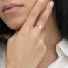925 Sterling Silver Mini Diamond Hamsa Ring - Image 4