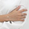 925 Sterling Silver Mini Diamond Hamsa Ring - Image 5