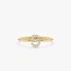 925 Sterling Silver Mini Diamond Initial Ring