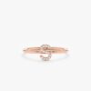 925 Sterling Silver Mini Diamond Initial Ring - Image 6
