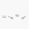 Mini diamond studs in 925 sterling silver with thick gold plating