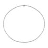 925 Sterling Silver Mini Prong Diamond Tennis Necklace - Image 3