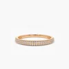 Slim sterling silver ring with prong-set stones