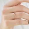 925 Sterling Silver Minimalist Emerald Promise Ring - Image 3