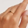 Delicate heart design ring with a clean minimalist silhouette