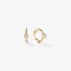 925 Sterling Silver Moissanite Huggie Earrings - Image 6