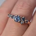 Elegant cluster design with varying sapphire shades
