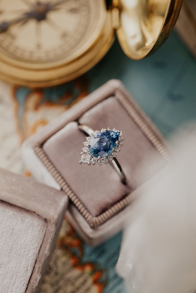 925 Sterling Silver Montana Sapphire Ring