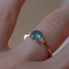 925 Sterling Silver Montana Sapphire Ring - Image 3