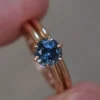 925 sterling silver ring set with matching wedding band