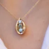 925 Sterling Silver necklace with thick gold plating and cable chain