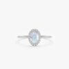 925 Sterling Silver Moonstone and Diamond Engagement Ring - Image 6