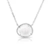 Moonstone pendant necklace in 925 sterling silver with gold plating