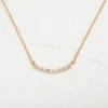 925 Sterling Silver Morse Code Necklace with diamond accents