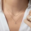 Elegant Morse code necklace with dot-and-dash design