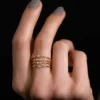 Minimalist ring spelling a hidden message in Morse code