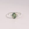 925 Sterling Silver Moss Agate Engagement Ring - Image 3
