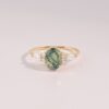 925 Sterling Silver Moss Agate Engagement Ring - Image 5