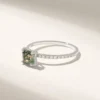 Moss agate ring with a 6.00 mm wide top