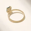 Moss agate solitaire ring with a balanced, refined profile