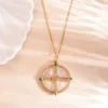 Sterling silver pendant with mother of pearl medallion design