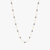 925 Sterling Silver Multi Blue Sapphire Station Necklace