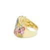 925 Sterling Silver Multi-Color Sapphire Triple-Row Ring - Image 2