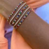925 Sterling Silver Multi color tennis bracelet - Image 2