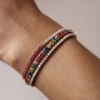 925 Sterling Silver Multi color tennis bracelet - Image 4