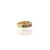 925 Sterling Silver Multi Colored Sapphire and Diamond Band - Image 6